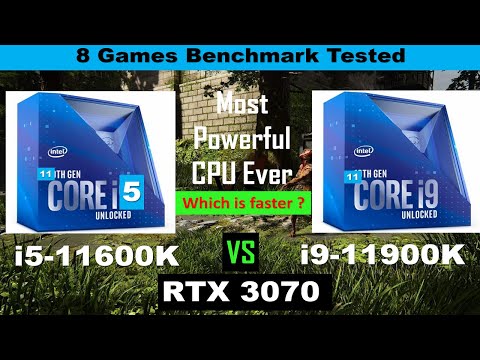 Intel i5 11600k vs i9 11900k Gaming Benhcmarks