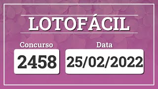 Capa de LOTOFÁCIL 2458