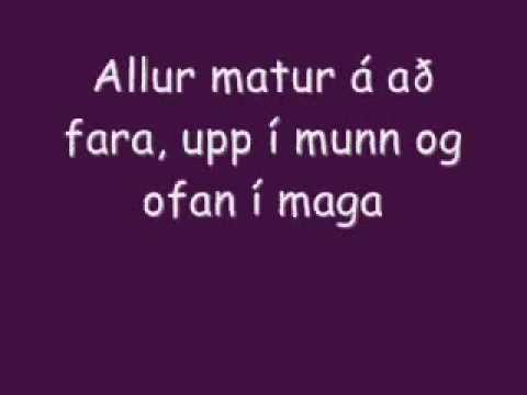 Icelandic children music: Allur matur á að fara
