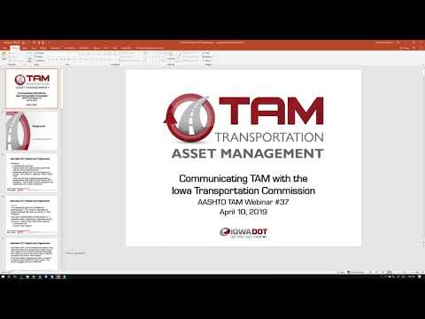 TAM Webinar 37: Communicating the TAMP and Stakeholder Engagement
