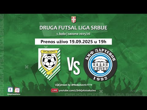 KMF Omladinac - KMF Partenon | Druga futsal liga Srbije