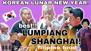 KOREAN ENJOYS LUMPIANG SHANGHAI (Lunar New Year) |NAKADAMI KAMI NG PERA NG MGA BATA | filipino food