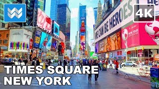 Walking tour of Times Square in Midtown Manhattan, New York City 【4K】 🗽
