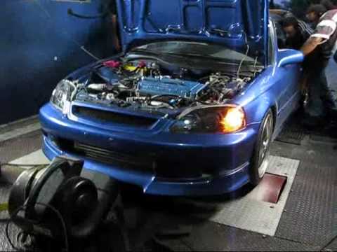 Turbo Honda Civic Si B16 Test and Dyno - Turbyne Racing