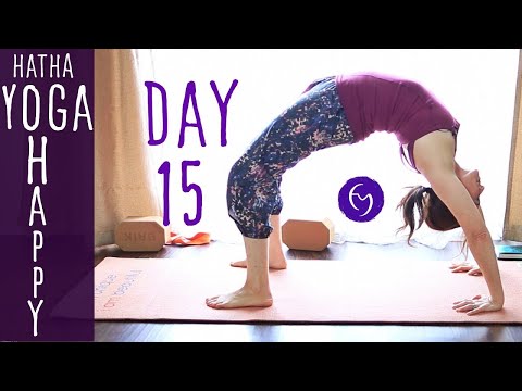 30 Minute Hatha Yoga Happiness: More Gratitude Day 15 | Fightmaster Yoga Videos thumbnail