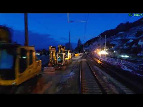 4k 120p [Cab-ride] Biel/Bienne - Neuchâtel, en cabine d'une Domino (RBDe 560)