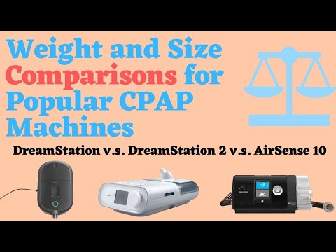 Weight and Size Comparisons for Popular CPAP Machines DreamStation 2/AirSense/AirMini - Respshop
