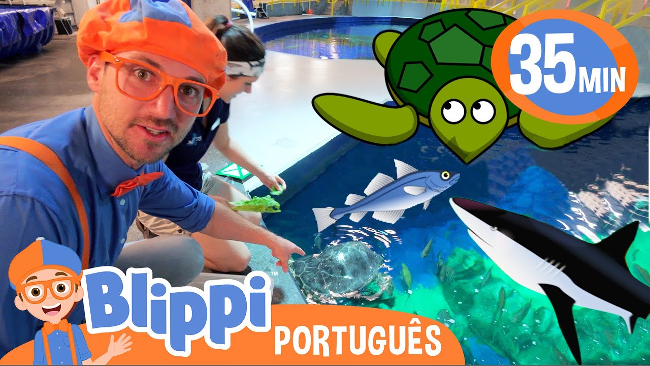 Blippi Visita um Aquário! | Melhores Episódios de Blippi Português | Vídeos Educativos para Crianças