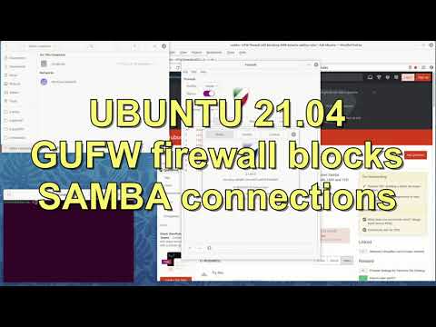 UBUNTU 21.04 - GUFW firewall blocks SAMBA connections