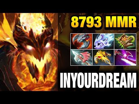 InYourdreaM 8793 MMR [Shadow Fiend] 8 Slotted SF Dota 2