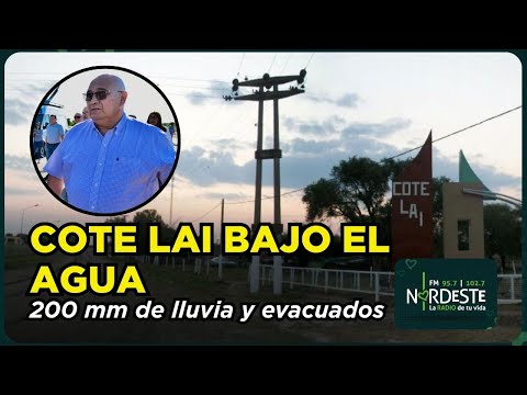 Cote Lai bajo el agua: lluvias intensas dejaron evacuados y caminos rurales cortados