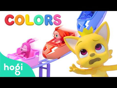 [NEW✨] Learn Colors with Roller Coaster | Fun Theme Park Colors for Kids | Hogi & Pinkfong