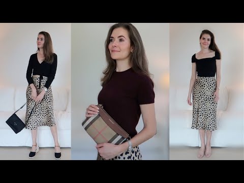 HOW TO STYLE A LEOPARD PRINT SKIRT | 1 ITEM 5 WAYS | animal print, slip skirt, bias cut skirt
