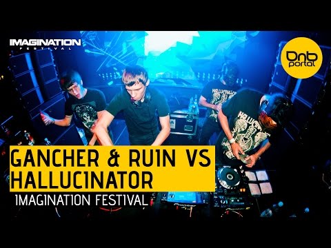 Hallucinator VS. Gancher & Ruin - Imagination Festival 2014 | Drum and Bass