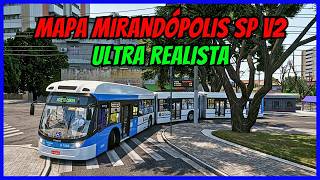 Gameplay Proton Bus Simulator | Mapa Mirandópolis V2 Asseto SP | PBSU | Simulador de Ônibus