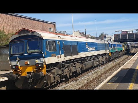 (4K) Loco Convoy Class 66606+66501+59102+59002 On 0F59 At Parson Street In Bristol On The 17/04/2021