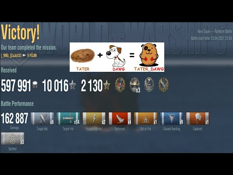 World of Warships - T5 Personal Damage Record in Fujin