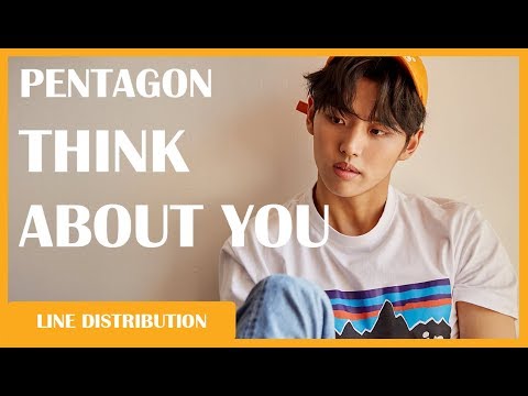 PENTAGON - Think About You: Line Distribution (Color Coded)