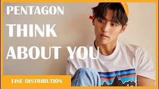PENTAGON - Think About You: Line Distribution (Color Coded)