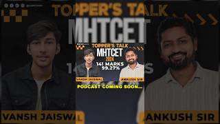 Podcast Coming soon - Toppers Talk with VANSH JAISWAL |GanitAnk #viral #viralshorts #shorts #cet2025