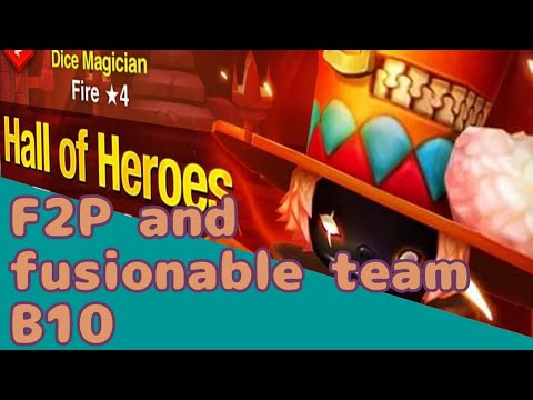 [Summoners War] Hall of Heroes B10 F2P fusionable auto team FIRE DICE MAGICIAN