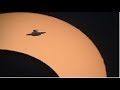 Unexplained Giant Alien UFO Filmed In Total Solar Eclipse Charging From Sun Over Yellowstone Volcano