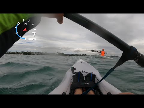 Nick carrying the GoPro today - Fenn Bluefin S & Epic V10L surfskis