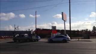 preview picture of video 'BNSF Grain Train & UP Z at San Gabriel Blvd on UP Alhambra Sub'