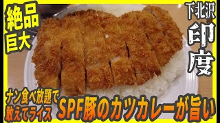 SPF豚の巨大とんかつが載った絶品カツカレーをまさかのインネパ系カレー店でいただく【昼めしジプシー】下北沢・印度