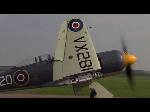 Navy Wings Hawker Sea Fury T20 At Duxford Air Festival 2018