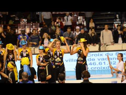 Podium RC Cannes - Finale Championnat de France de VolleyBall 2014