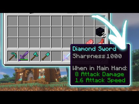 Minecraft Iron - How To Get a Sharpness 1000 Sword Minecraft Multiplayer Server or Single Player 1.19 & 1.19.2
