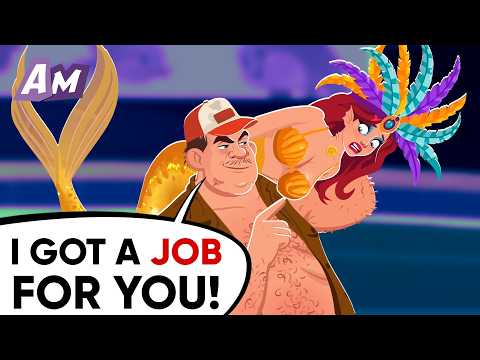 The mermaid was forced to work at an aquarium