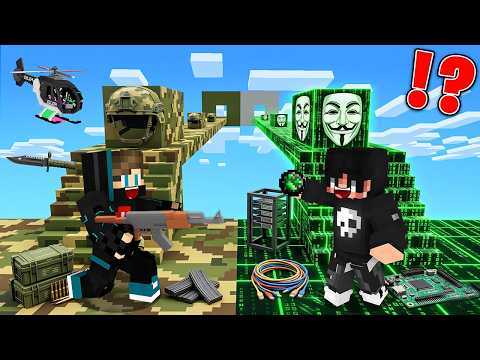 ماين كرافت حـرب طرق الحظ ولكن طريق الهكر ضد طريق الجـيش !!؟