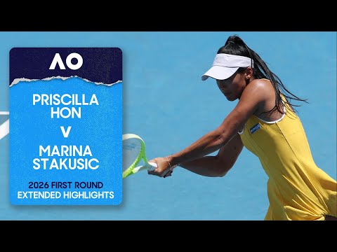 Priscilla Hon v Marina Stakusic Extended Highlights | Australian Open 2026 First Round