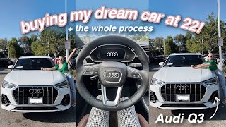 BUYING MY DREAM CAR AT 22! Audi Q3 (+ car buying process tips!)
