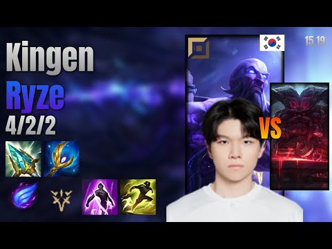 Kingen Top Ryze vs Ornn lol KR solo rank Full Game 15.19 | 킹겐 라이즈 vs 오른