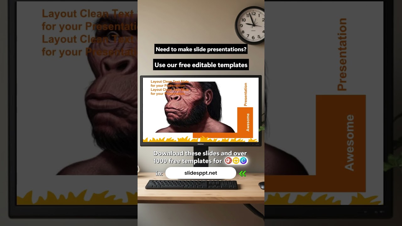 Free Human Evolution Template for PPT, Canva and Google Slides #humanevolution  #presentation