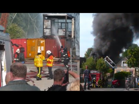 Prio 1 GROTE UITSLAANDE BRAND BUITENBRAND PARALLELWEG / BAANHOEK SLIEDRECHT