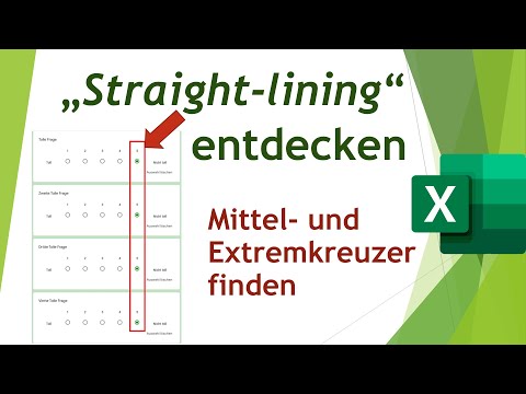 Prüfung auf "straight-lining" in Excel - "Durchkreuzen" in Fragebögen entdecken (IRV)