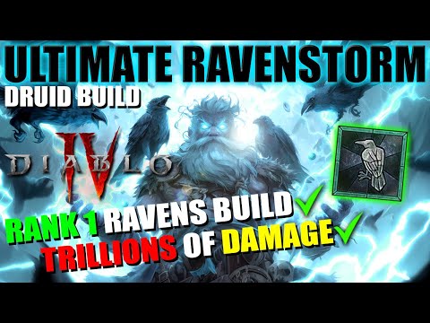 Diablo 4 - ULTIMATE Ravenstorm Druid Build (VERY STRONG S TIER) Pit 121 CLEARED With BAD GEAR