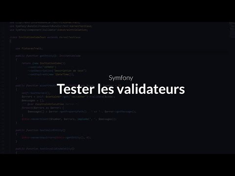 Tester sur symfony Chapitre 4 Tester un validateur