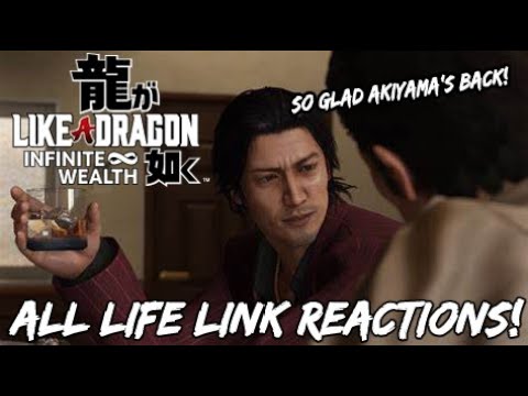 Like a Dragon: Infinite Wealth - ALL Life Link Reactions (Bucket List) - Such a Great Experience.