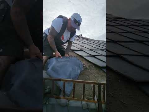 Noch schnell etwas Thüringer Schiefer retten - Schieferdach aus den 60er Jahren - Top Qualität