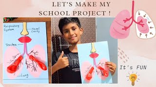Easy Making of Respiratory system | School Project Using Balloons and Straws | Lungs | #viralvideo