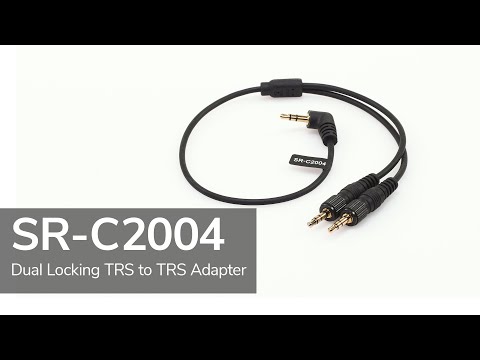 Saramonic SR-C2004 Adapter | Dual Locking 3.5mm to Single Right-Angled 3.5mm Output Y Cable