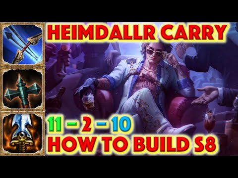 SMITE HOW TO BUILD HEIMDALLR - Valhalla Vic Heimdallr Skin Showcase + Carry Build + Carry Gameplay