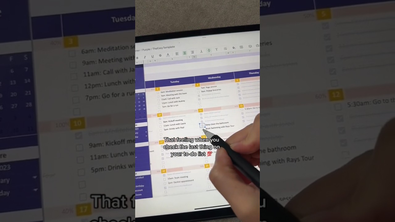 Stay productive with a monthly planner template #googlesheets #ipad  #digitalplanner #productivity