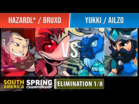 hazardL* & Bruxo VS Yukki & Ailzo - Elimination 1/8 - SA - Brawlhalla Spring Championship 2022