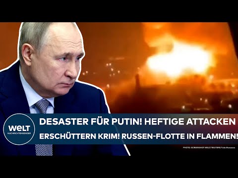 UKRAINE-KRIEG: Desaster für Putin! Heftige Attacken erschüttern die Krim - Russen-Flotte in Flammen